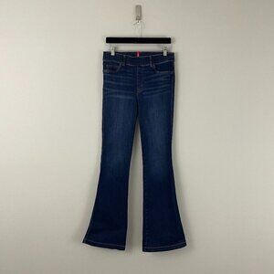 Spanx High Rise Pull On Stretch Flare Jeans in Midnight Shade Size Medium